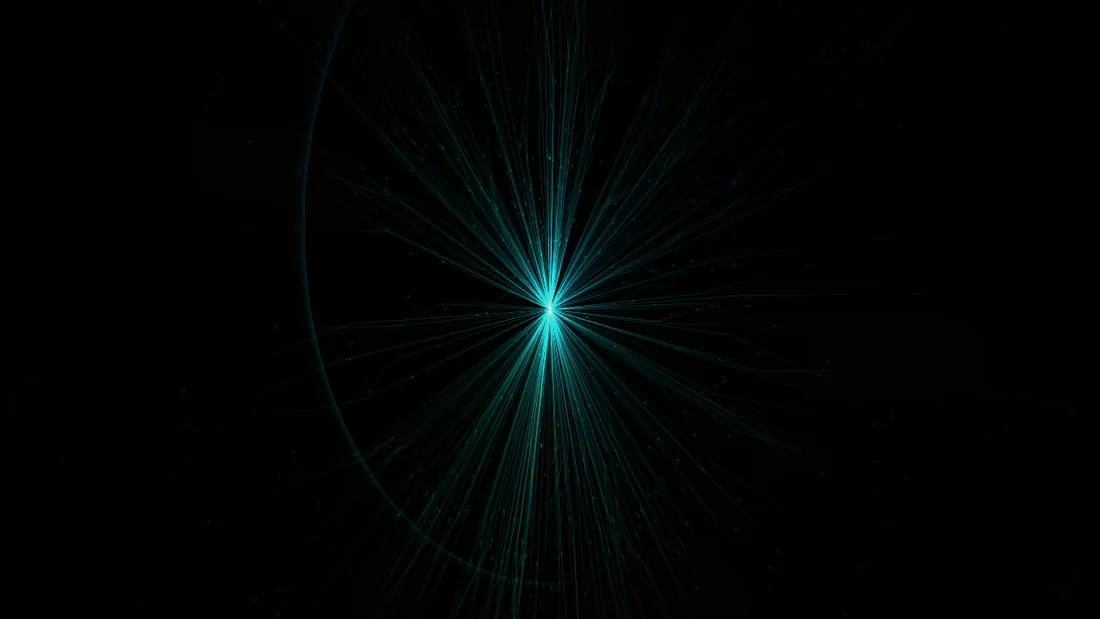 ToneGenie jam view running a MilkDrop preset: Starburst